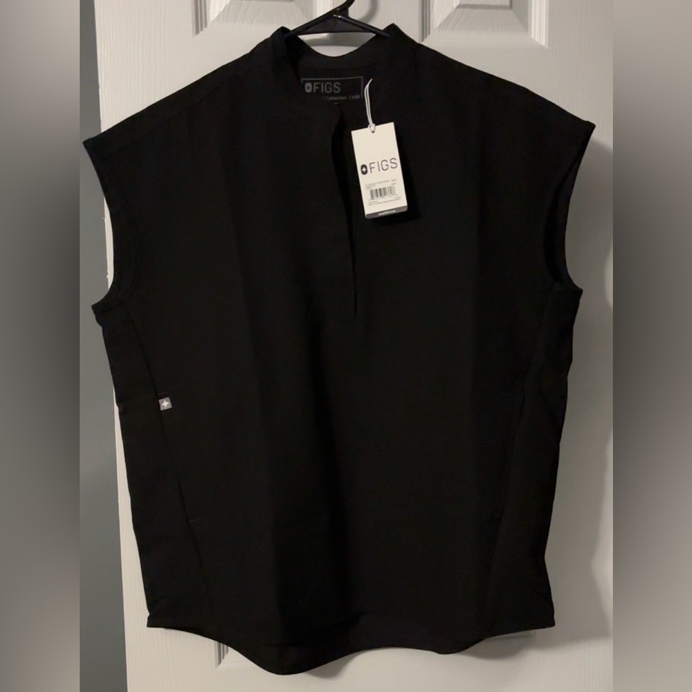 Figs Black Oversized Rafaela Scrub Top